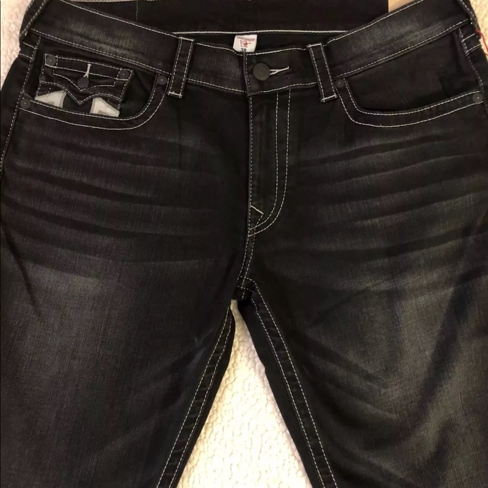 TRUE RELIGION Men's Jeans, Straight Jeans w/Flap - Picture 6 of 8